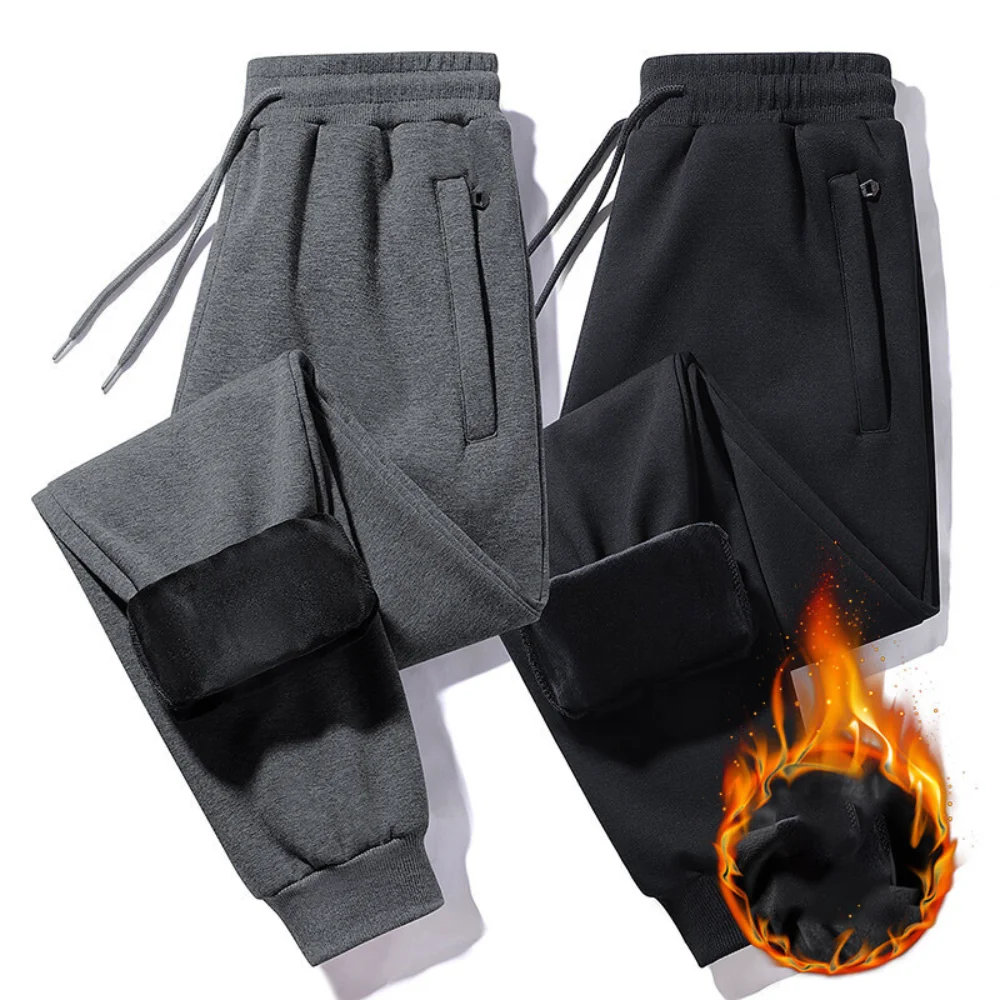 Sports Pants Men Casual Trousers Autumn and Winter Cotton Thick Loose Zipper Straight Tube Plus Fat Large Size Sweatpants Pants 
Sports Pants Men Casual Trousers Autumn and Winter Cotton Thick Loose Zipper Straight Tube Plus Fat Large Size Sweatpants Pants