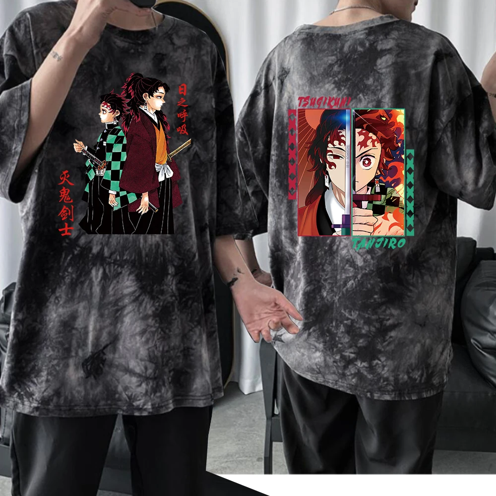 Demon Slayer Anime T-Shirt Summer Tie Dye Short Leeves Loose Man Woman Streetwear
Demon Slayer Anime T-Shirt Summer Tie Dye Short Leeves Loose Man Woman Streetwear