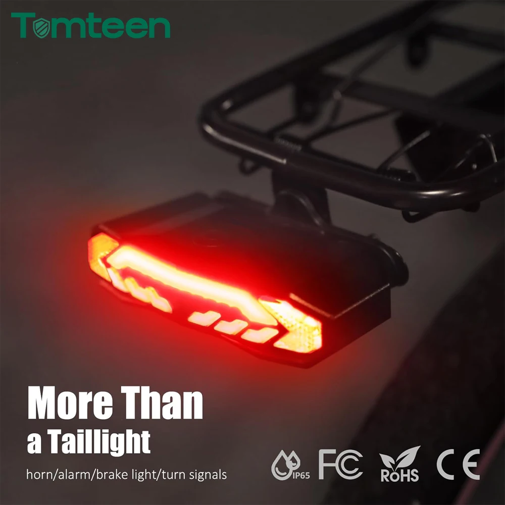 Tomteen Smart Bike Taillight Bike Anti Theft Alarm Horn With Remote Rechargeable Waterproof Bicycle Rear Lamp With Turn Signals
Tomteen Smart Bike Taillight Bike Anti Theft Alarm Horn With Remote Rechargeable Waterproof Bicycle Rear Lamp With Turn Signals
