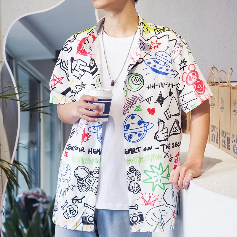 Men's Beach Sun Protection Casual Summer Shirt 3D Printed Pattern Short Sleeved Fashionable Lapel Single Breasted Top
Men's Beach Sun Protection Casual Summer Shirt 3D Printed Pattern Short Sleeved Fashionable Lapel Single Breasted Top