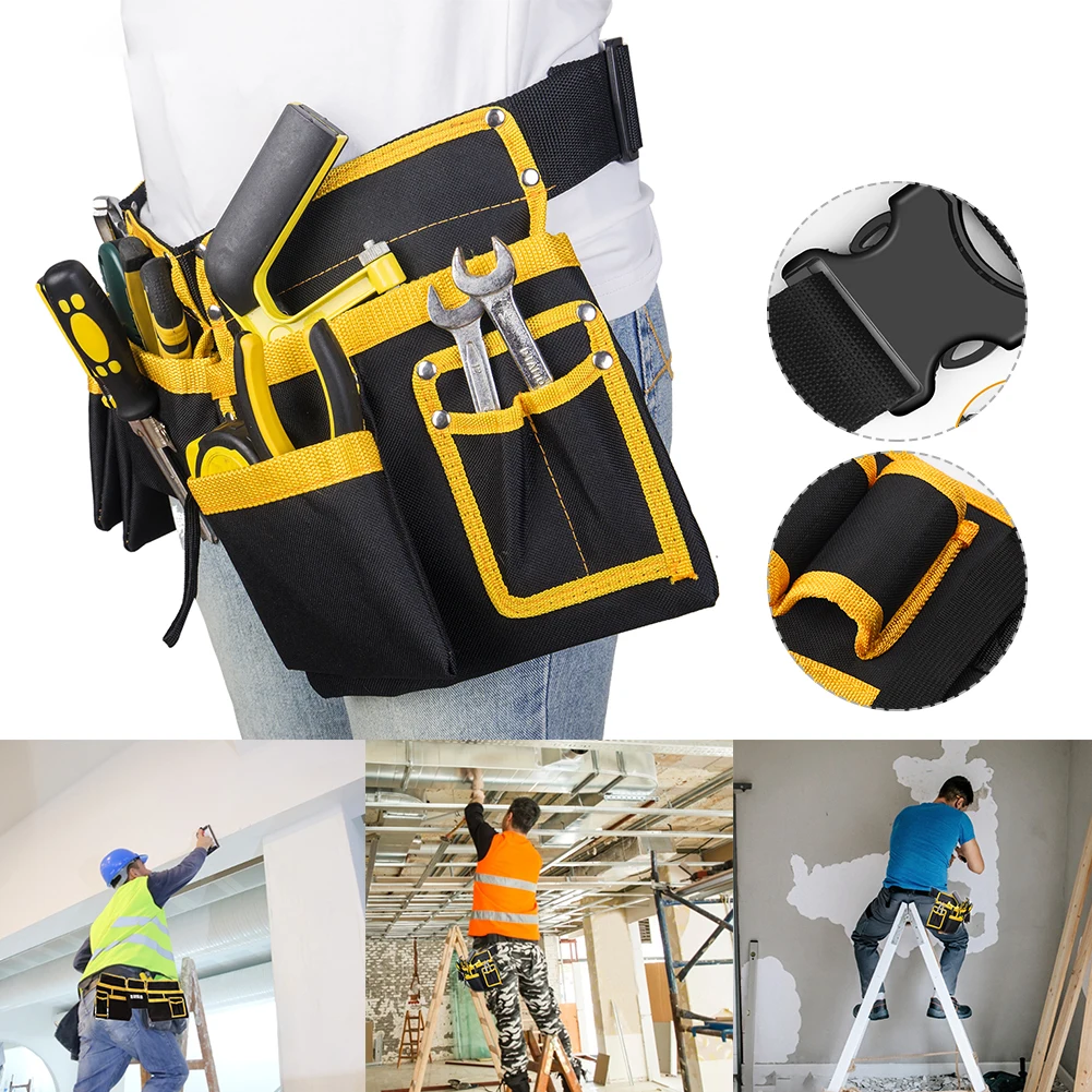 11-Pocket Tool Belt Adjustable Heavy Duty Tool Bag Durable Thickened Tool Waist Pouch For Handyman Electrician Plumber Worker
11-Pocket Tool Belt Adjustable Heavy Duty Tool Bag Durable Thickened Tool Waist Pouch For Handyman Electrician Plumber Worker