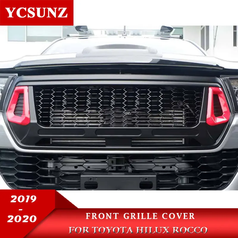 Racing Grills For Toyota Hilux Rocco 2019 2020 Accessories Front Grilles Cover With Logo Fog Lights Covers YCSUNZ
Racing Grills For Toyota Hilux Rocco 2019 2020 Accessories Front Grilles Cover With Logo Fog Lights Covers YCSUNZ