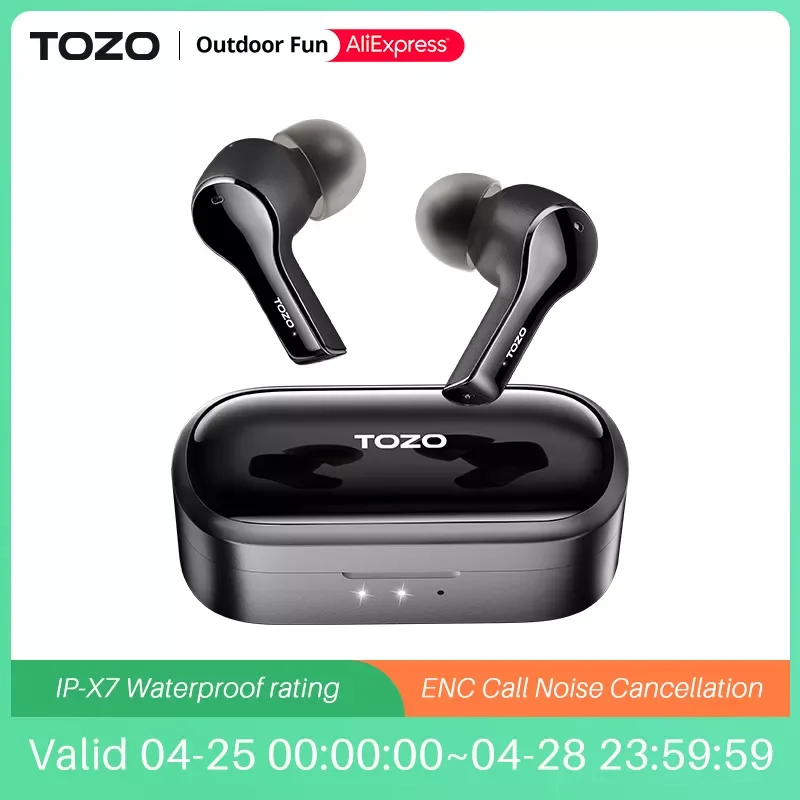 TOZO T9 True Wireless Earbuds ,Bluetooth Headphones ,4 Mic Noise Cancelling Earphones ,Deep Bass with IPX7 Waterproof Headset
TOZO T9 True Wireless Earbuds ,Bluetooth Headphones ,4 Mic Noise Cancelling Earphones ,Deep Bass with IPX7 Waterproof Headset