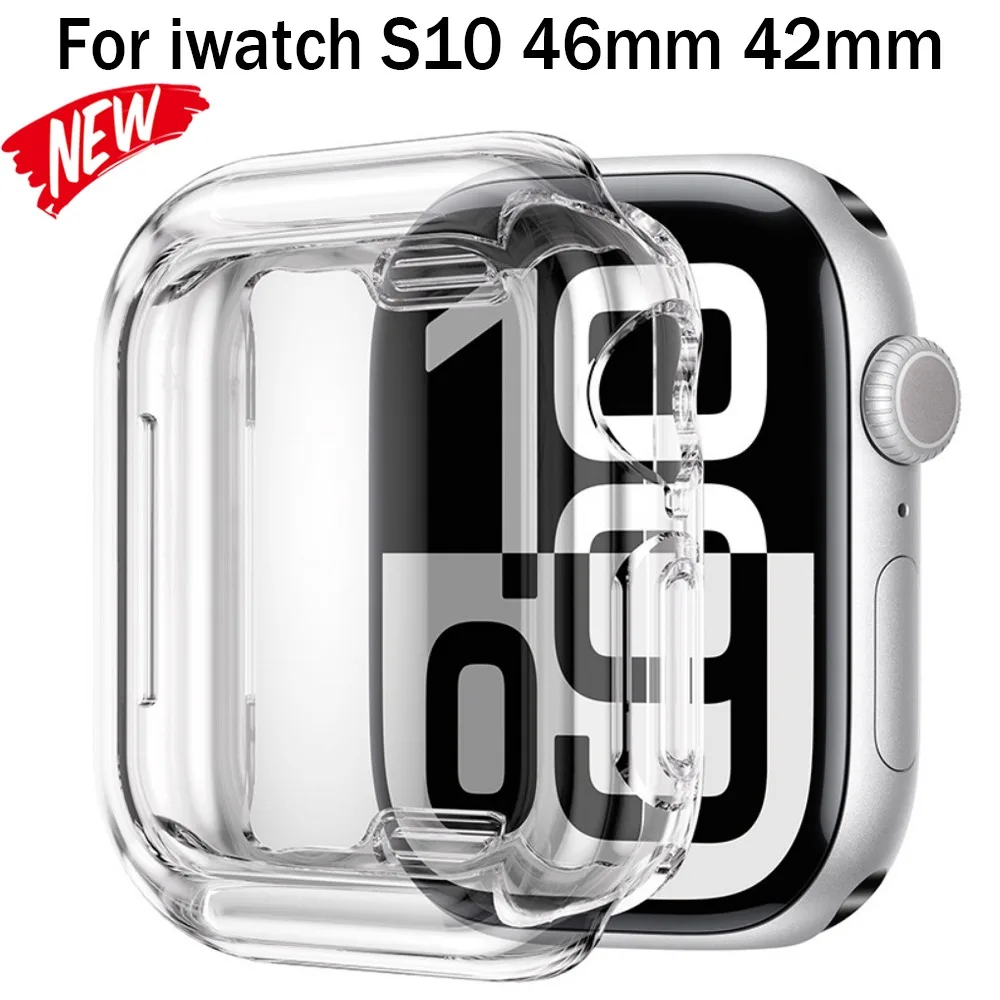Подходит для Apple Watch series 10-го поколения универсальный корпус из ТПУ 46 мм 42 подходит