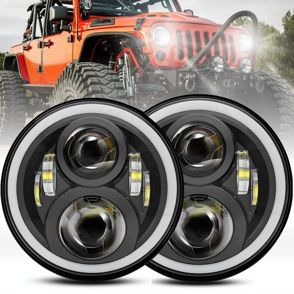 Автомобильные аксессуары, 2 шт., 7-дюймовая светодиодная фара для Jeep Wrangler TJ JK, аксессуары, передняя фара DRL Halo в сборе для Lada Niva 4X4
Автомобильные аксессуары, 2 шт., 7-дюймовая светодиодная фара для Jeep Wrangler TJ JK, аксессуары, передняя фара DRL Halo в сборе для Lada Niva 4X4
