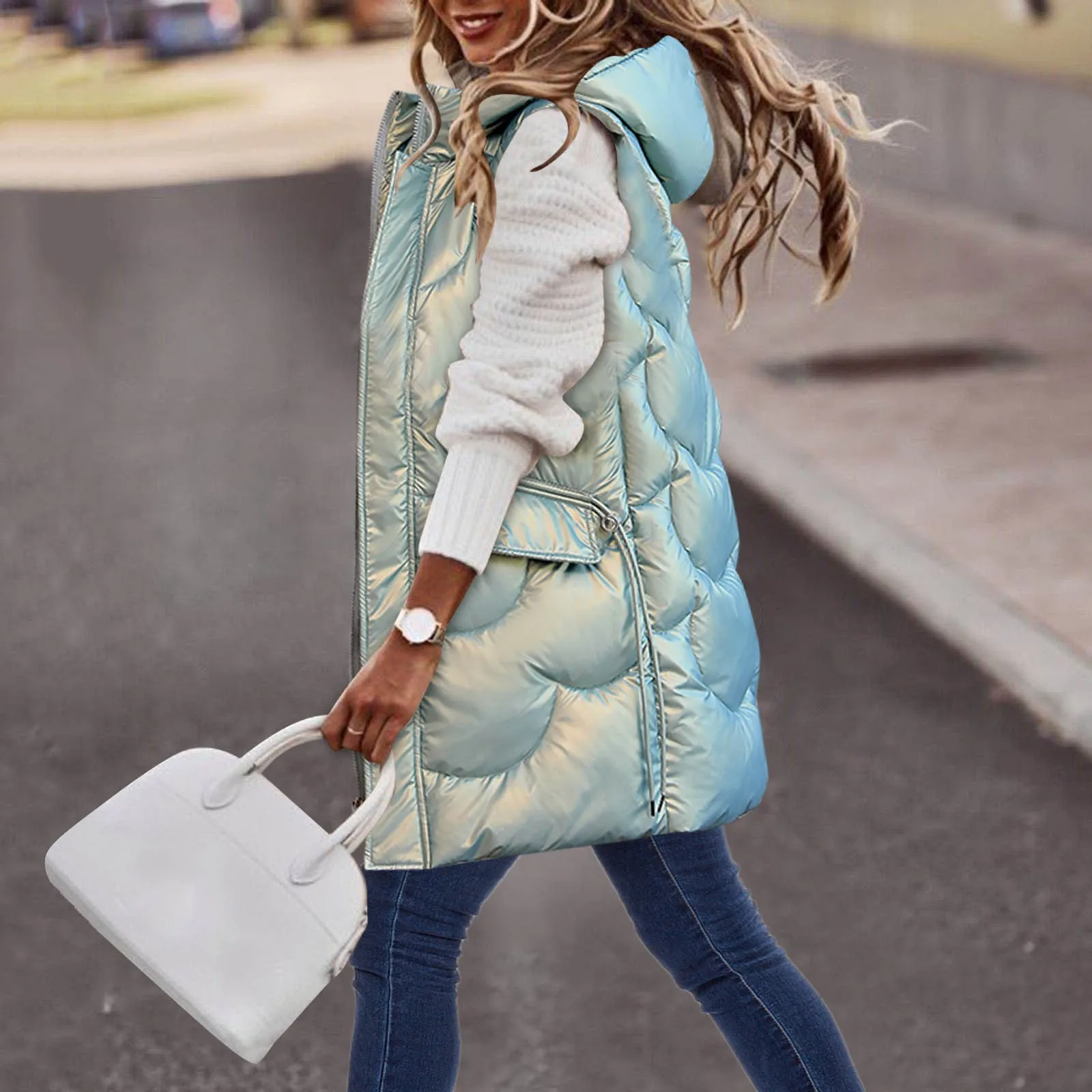 Women's Winter Jacket Autumn Sleeveless Plus Size Zipper Cardigan Mid-Length Warm Slim Cotton Vest Coat Fall Jacket
Women's Winter Jacket Autumn Sleeveless Plus Size Zipper Cardigan Mid-Length Warm Slim Cotton Vest Coat Fall Jacket
