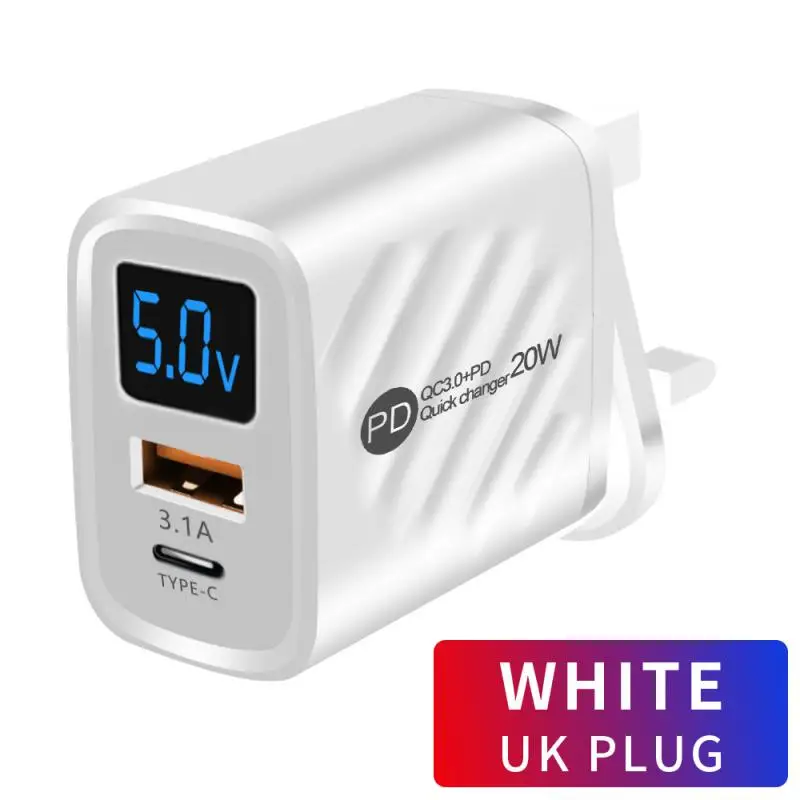 20W PD USB Charger Fast Charging Type C Digital Display Phone Charge Adapter For IPhone Samsung Xiaomi Huawei USB C Wall Charger
20W PD USB Charger Fast Charging Type C Digital Display Phone Charge Adapter For IPhone Samsung Xiaomi Huawei USB C Wall Charger