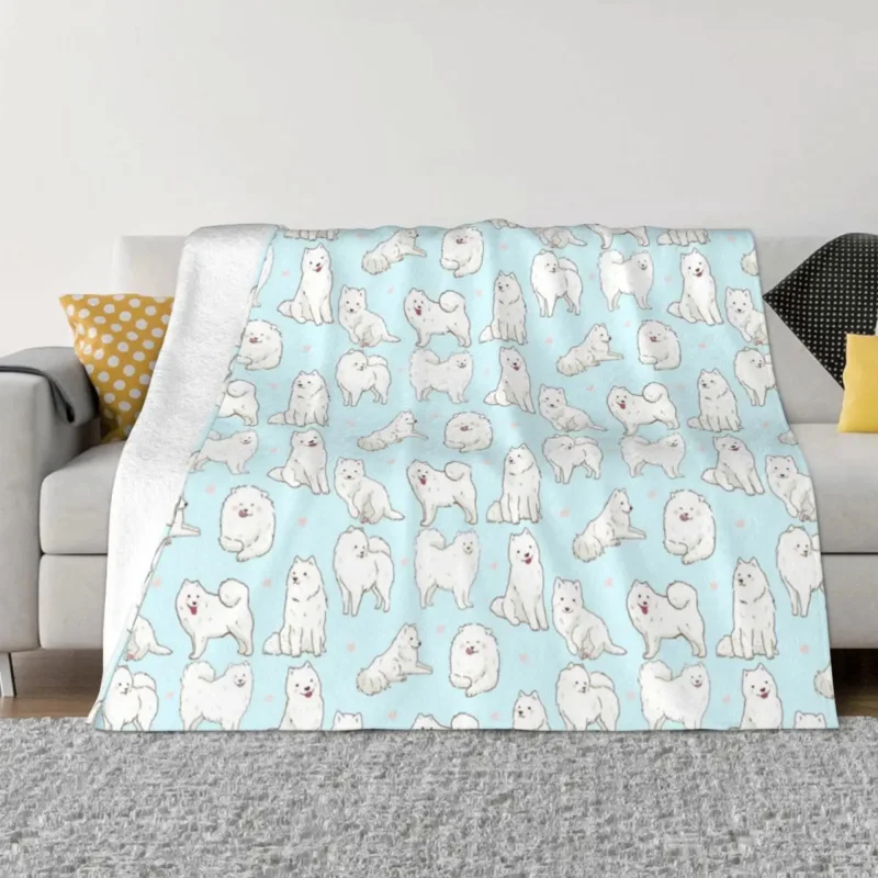 Cute Samoyed Dog Lover Blanket Fleece Spring/Autumn Multi-function Soft Throw Blanket for Bedding Bedroom Rug Piece
Cute Samoyed Dog Lover Blanket Fleece Spring/Autumn Multi-function Soft Throw Blanket for Bedding Bedroom Rug Piece