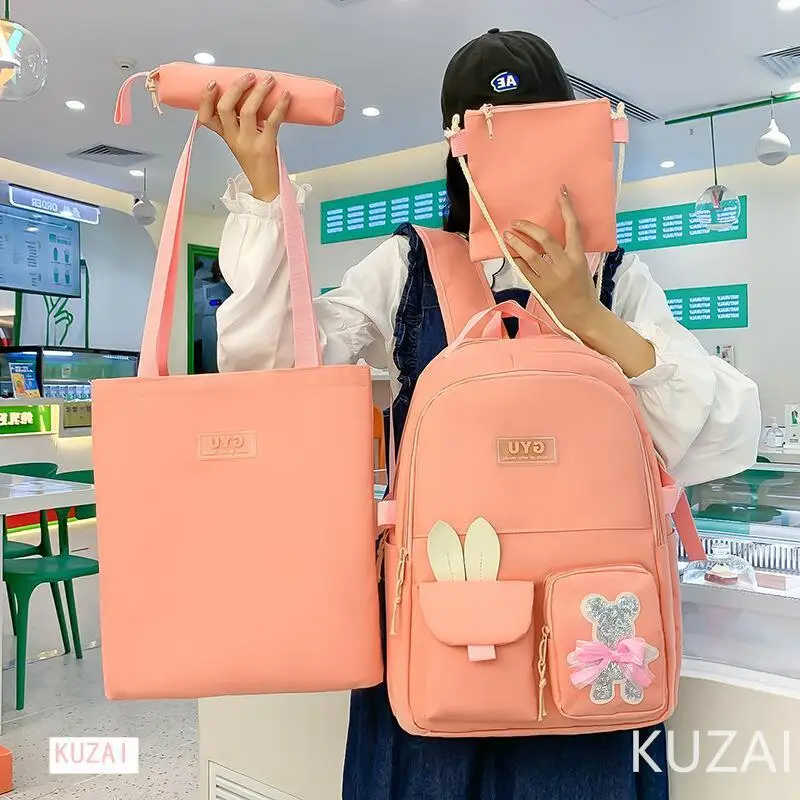 Backpack 4 Piece Set High School Backpack Bags For Teenage Girl New Canvas Fashion Travel Women Bookbags Teen Student Schoolbag
Backpack 4 Piece Set High School Backpack Bags For Teenage Girl New Canvas Fashion Travel Women Bookbags Teen Student Schoolbag