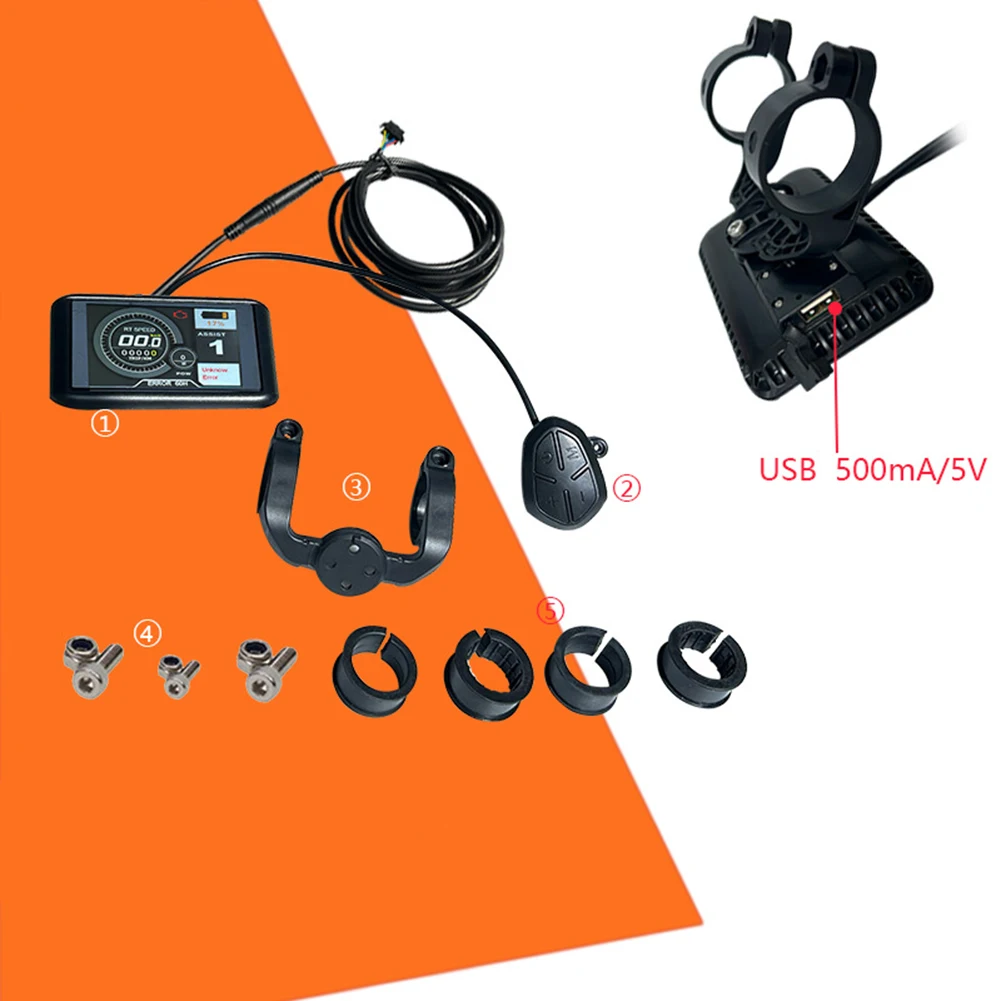High Quality Brand New Color Display Bike Screen TFT-UKC1 USB Charging 3.5 Inch TFT Screen 36V/48V/60V/72V 500mA/5V
High Quality Brand New Color Display Bike Screen TFT-UKC1 USB Charging 3.5 Inch TFT Screen 36V/48V/60V/72V 500mA/5V