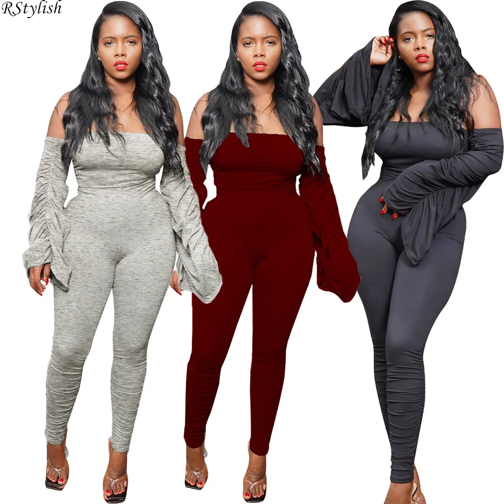 Женский сплошной комбинезон с открытыми плечами и длинными рукавами-фонариками
Женский сплошной комбинезон с открытыми плечами и длинными рукавами-фонариками