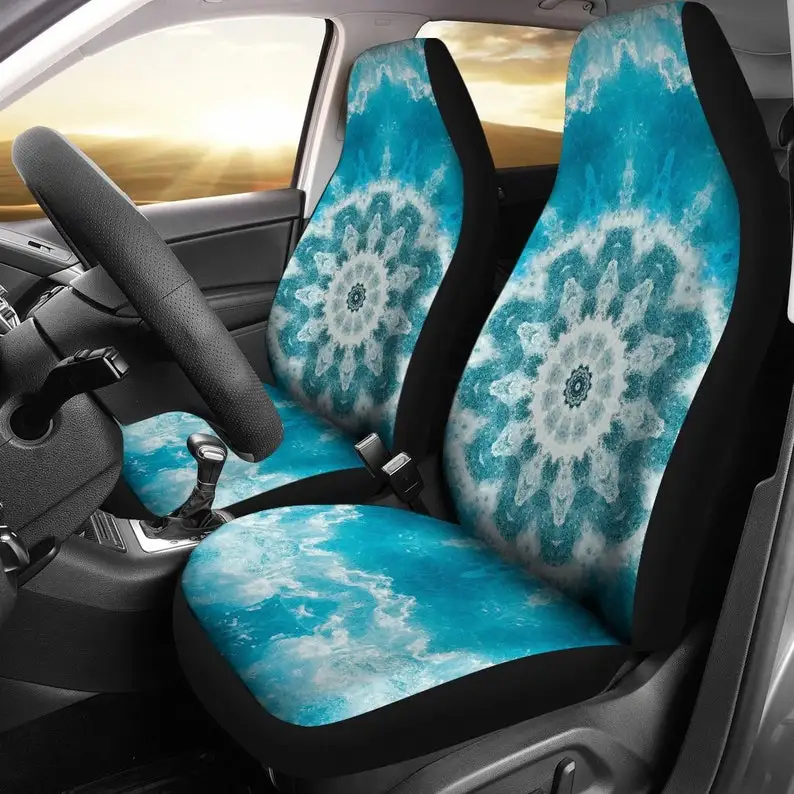 Blue Green Teal Mandala Ocean Waves Car Seat Covers Pair, 2 Front Car Seat Covers, Seat Cover for Car, Car Seat Protector, Car A
Blue Green Teal Mandala Ocean Waves Car Seat Covers Pair, 2 Front Car Seat Covers, Seat Cover for Car, Car Seat Protector, Car A