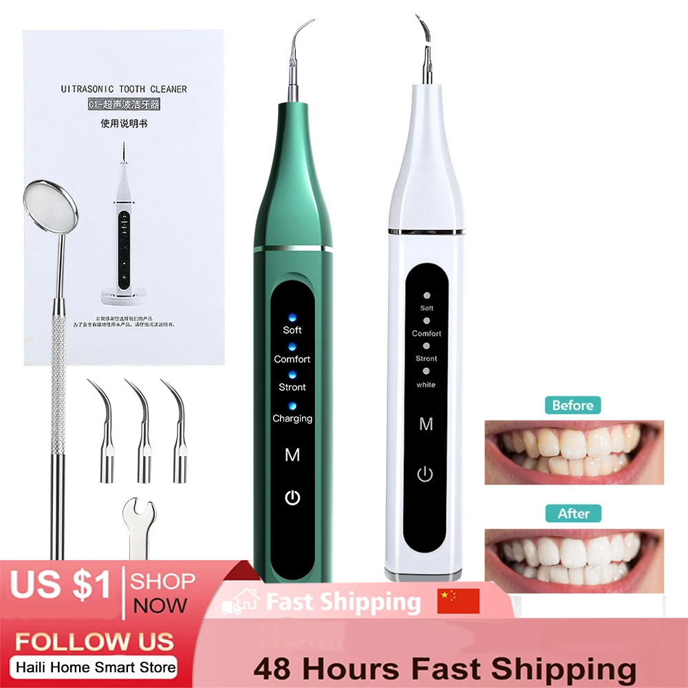 Home Ultrasonic Dental Scaler Electric Teeth Plaque Calculus Remover Portable Oral Tooth Tartar Cleaner Dental Stains Removal
Home Ultrasonic Dental Scaler Electric Teeth Plaque Calculus Remover Portable Oral Tooth Tartar Cleaner Dental Stains Removal
