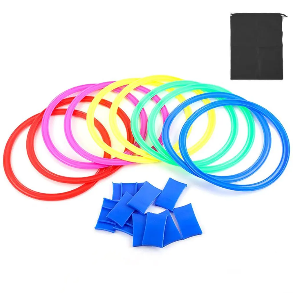 

Durable Use Children Games Hopscotch Jump Rings Set Kids Sensory Play Indoor Outdoor With 10 Hoops Training Sports Toy