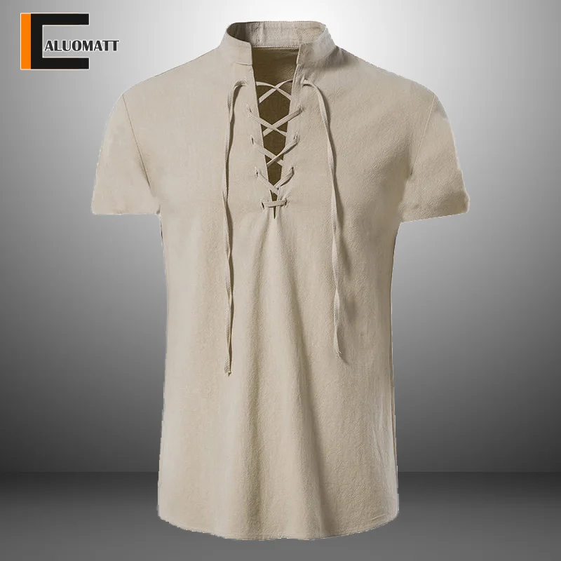 Men's Casual Henley Shirt Summer Short Sleeve Fashion Shirts For Man Stand Collar Male Clothing Streetwear Solid Color Loose
Men's Casual Henley Shirt Summer Short Sleeve Fashion Shirts For Man Stand Collar Male Clothing Streetwear Solid Color Loose