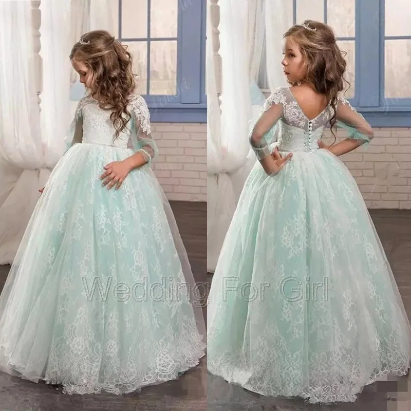 Romantic Mint Green Flower Girl Dress for Weddings Tulle with Lace Open Back Ball Gown first communion pageant dresses for girls
Romantic Mint Green Flower Girl Dress for Weddings Tulle with Lace Open Back Ball Gown first communion pageant dresses for girls