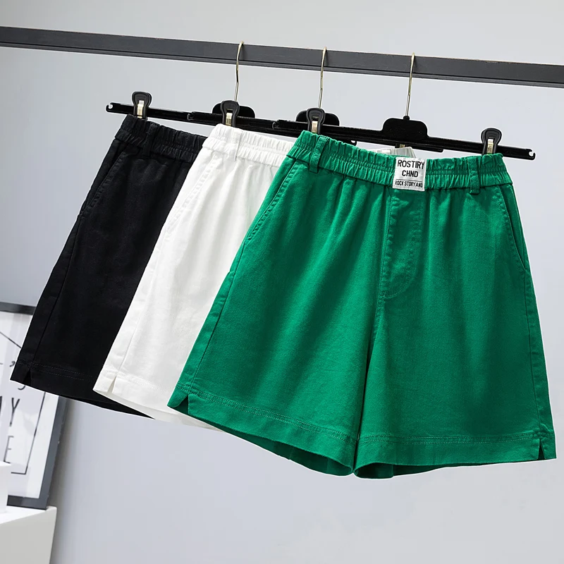 Women's Summer Shorts The New Elastic Waist Design Five-point Pants Sports Casual High Waisted Shorts 100% Cotton Female Student
Women's Summer Shorts The New Elastic Waist Design Five-point Pants Sports Casual High Waisted Shorts 100% Cotton Female Student
