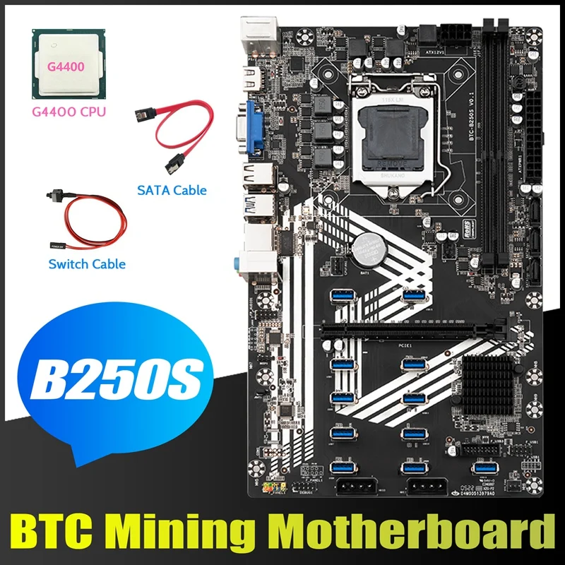 Материнская плата для майнинга B250S + процессор G4400 + кабель коммутатора + кабель SATA LGA1151 11XUSB3.0 + 1xpcie 16X слот DDR4 ETH материнская плата для майнинга
Материнская плата для майнинга B250S + процессор G4400 + кабель коммутатора + кабель SATA LGA1151 11XUSB3.0 + 1xpcie 16X слот DDR4 ETH материнская плата для майнинга