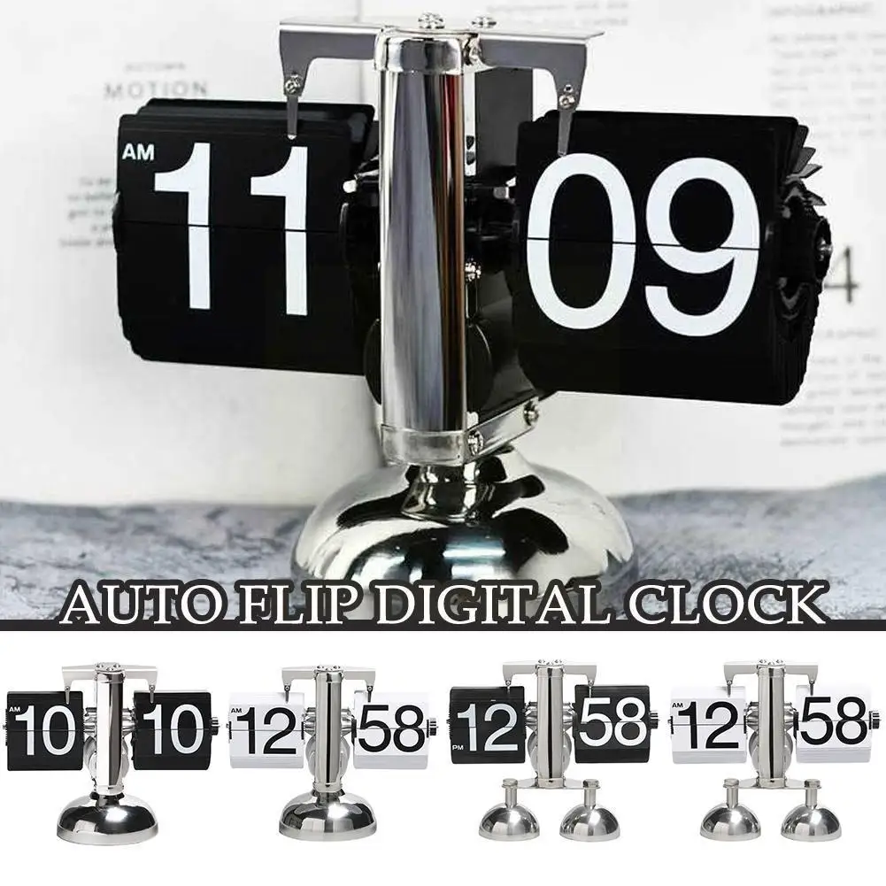 Operated Quartz Clock Auto Flip Digital Clock Retro Watch Clock Gear Decoration Time Home Office Flip Decors Internal U8T2
Operated Quartz Clock Auto Flip Digital Clock Retro Watch Clock Gear Decoration Time Home Office Flip Decors Internal U8T2