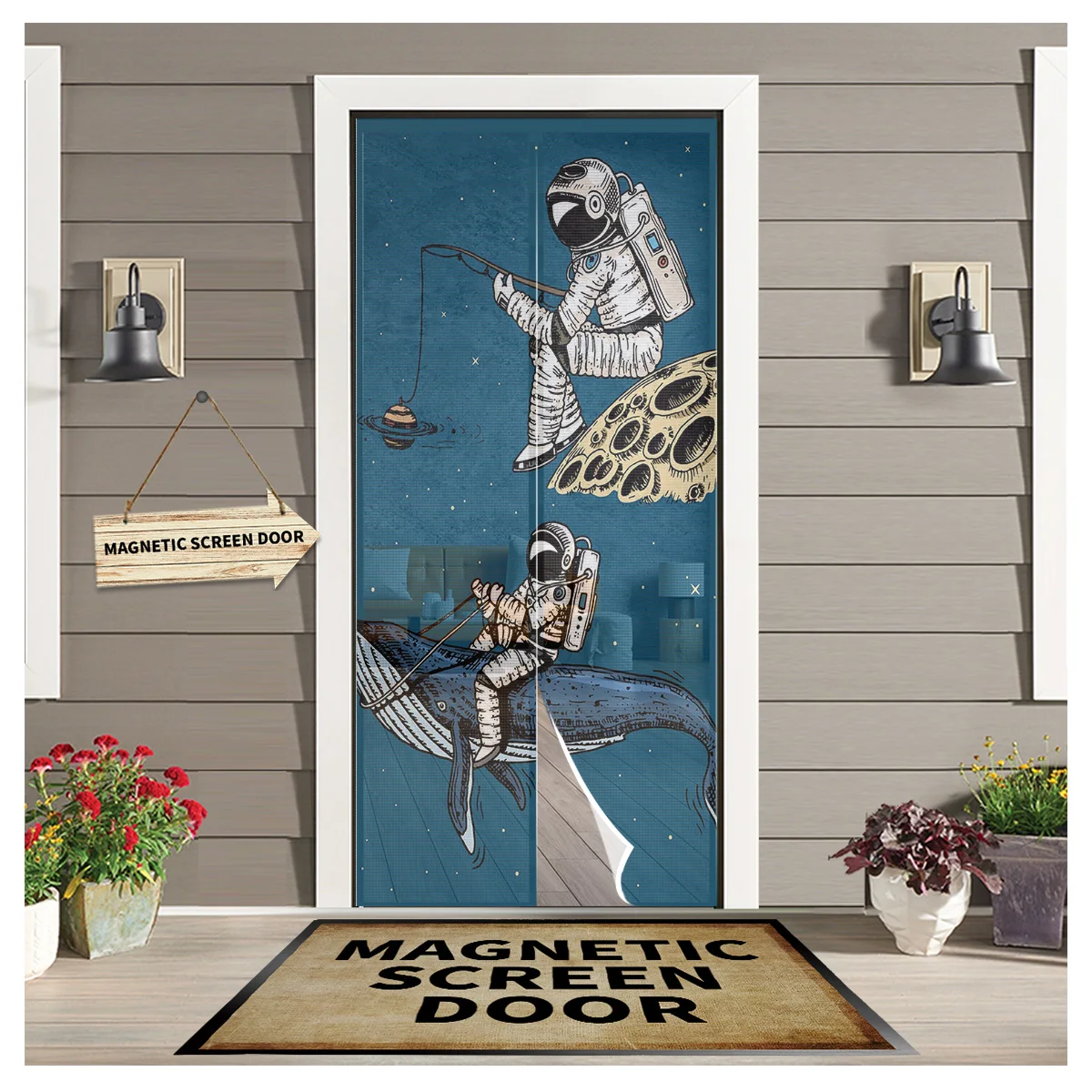 Шторы на дверь с изображением астронавта и Кита, магнитные занавески для защиты от комаров, насекомых, Жуков, домашняя Кухонная шторка с при... 
Шторы на дверь с изображением астронавта и Кита, магнитные занавески для защиты от комаров, насекомых, Жуков, домашняя Кухонная шторка с при...