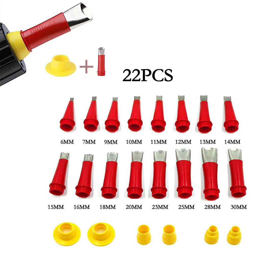 22pcs 6mm-30mm Cordless Gun Glue Nozzles Beauty Sewing Seam Seal Stainless Steel Nozzle Wall Footing Treatment Home Decoration
22pcs 6mm-30mm Cordless Gun Glue Nozzles Beauty Sewing Seam Seal Stainless Steel Nozzle Wall Footing Treatment Home Decoration