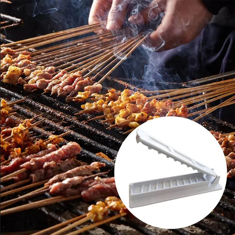 New Kebab Maker Single Row Barbecue Meat Skewers Grill Reusable Convenient Camping Picnic Bbq Accessories Tools Kitchen Gadget
New Kebab Maker Single Row Barbecue Meat Skewers Grill Reusable Convenient Camping Picnic Bbq Accessories Tools Kitchen Gadget