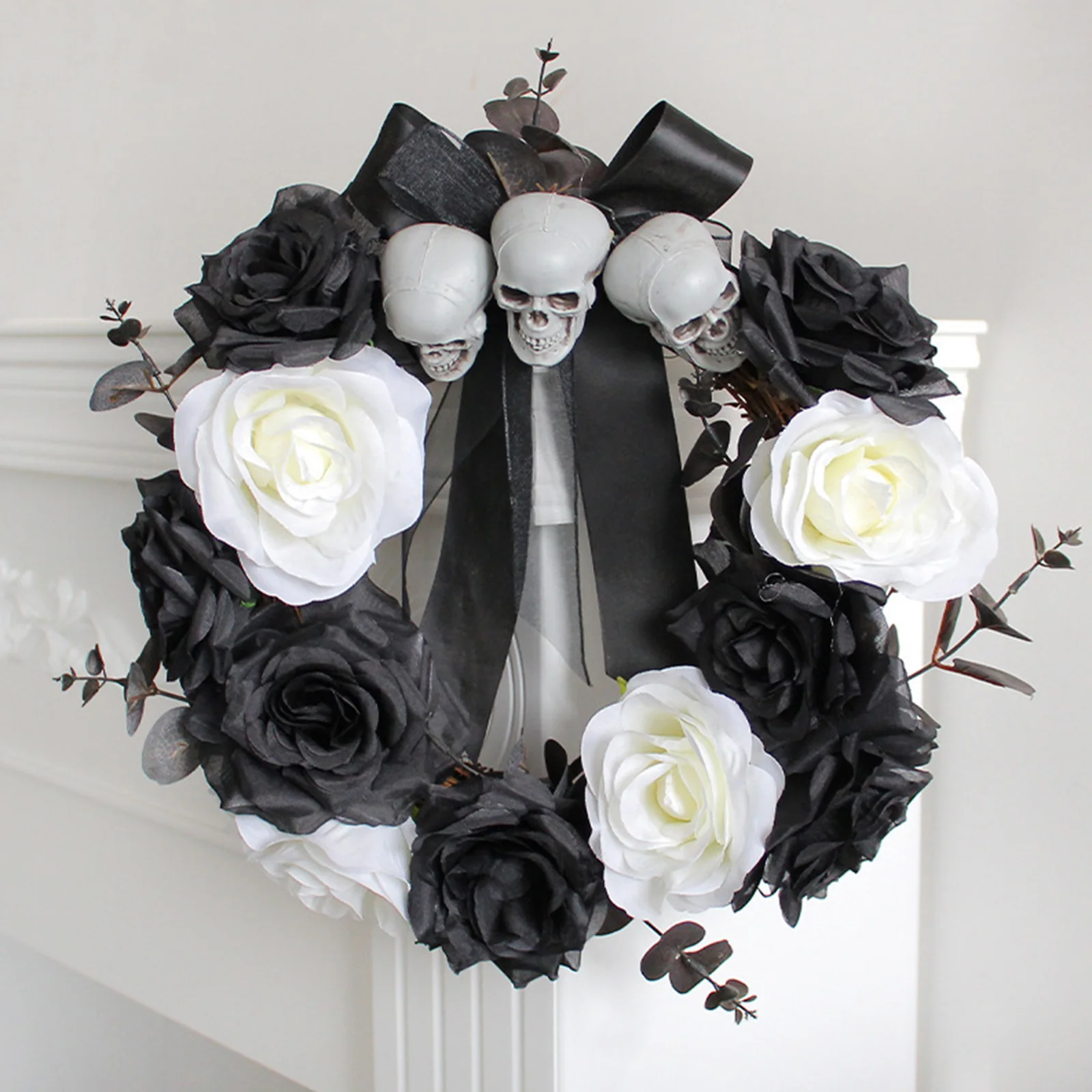 Halloween Wreath Christmas Garland Skull Rose Rattan Pendant Door Hanger Bar Room Halloween Party Scary Decos Props Decoration
Halloween Wreath Christmas Garland Skull Rose Rattan Pendant Door Hanger Bar Room Halloween Party Scary Decos Props Decoration