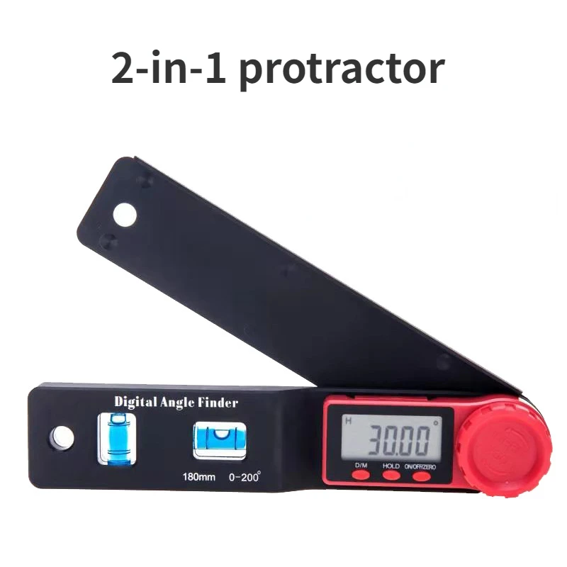 Two in one digital display angle ruler Electronic level ruler Digital display angle measuring device0-200 °Angle Measuring ruler
Two in one digital display angle ruler Electronic level ruler Digital display angle measuring device0-200 °Angle Measuring ruler