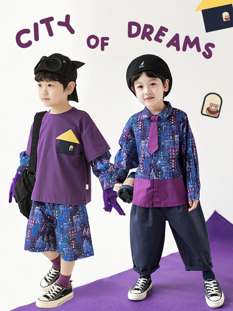 Весенние Рубашки с принтом для мальчиков 2023 модные детские футболки и брюки
Весенние Рубашки с принтом для мальчиков 2023 модные детские футболки и брюки