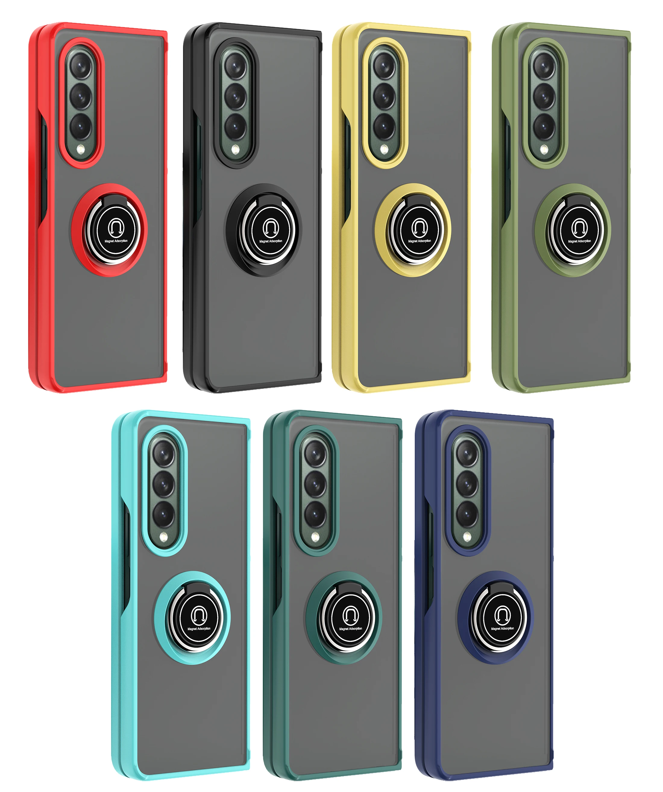 Hybrid Magnetic Ring Stand Phone Case for Samsung Z Fold 3 Matte Translucent Shockproof Case for Galaxy Z Fold 3
Hybrid Magnetic Ring Stand Phone Case for Samsung Z Fold 3 Matte Translucent Shockproof Case for Galaxy Z Fold 3