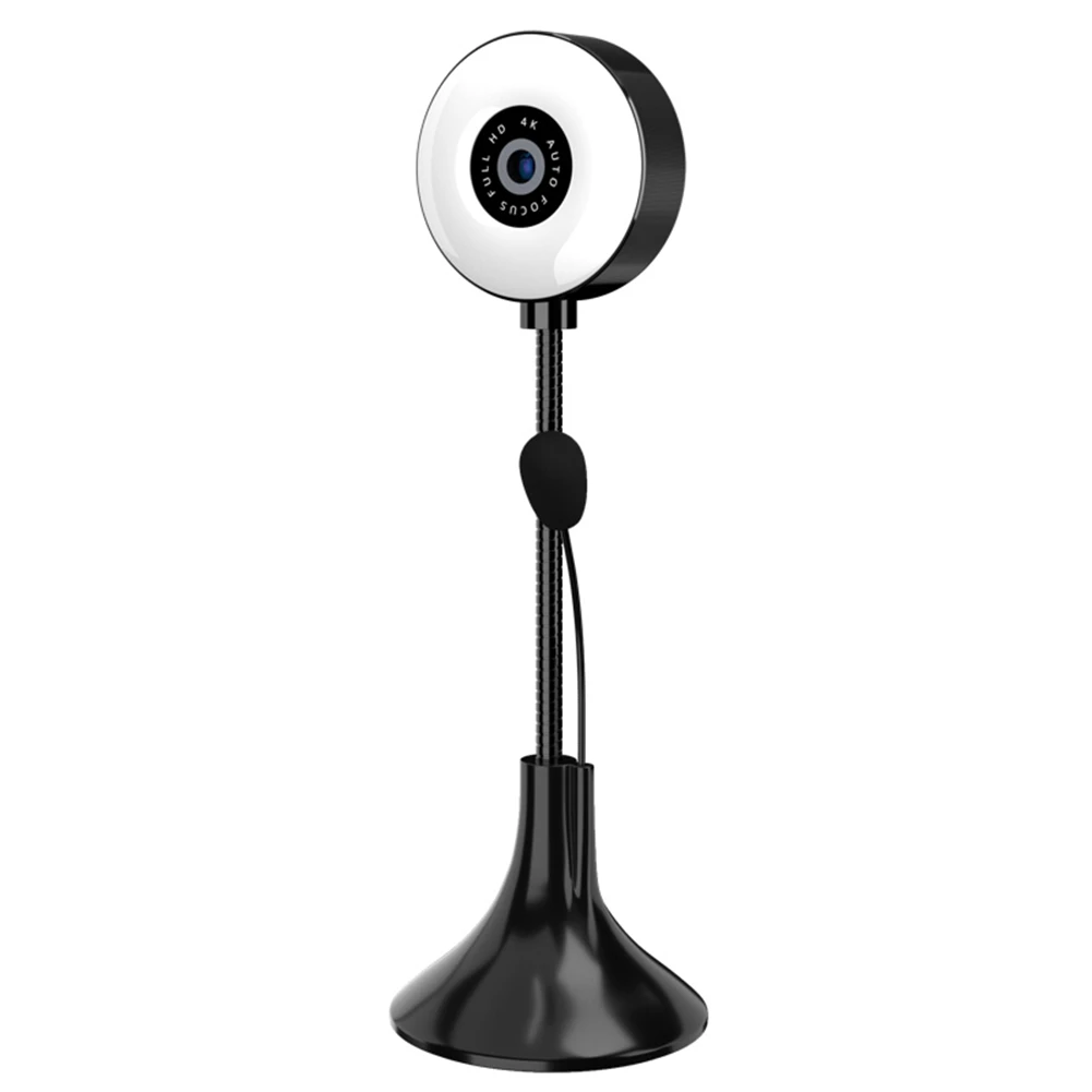 Ful HD Webcam 4K Web Camera with Microphone for PC Laptop Computer LED Ring Fill Light Web Cam for Study Conference
Ful HD Webcam 4K Web Camera with Microphone for PC Laptop Computer LED Ring Fill Light Web Cam for Study Conference