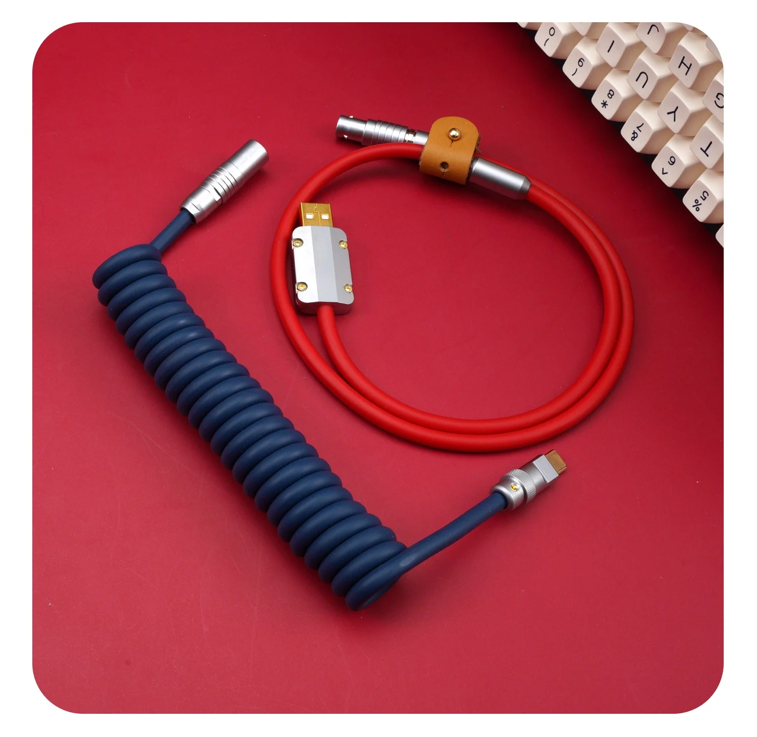 Off-the-shelf GeekCable custom keyboard data Helix rear aero insert super elastic rubber navy + red
Off-the-shelf GeekCable custom keyboard data Helix rear aero insert super elastic rubber navy + red