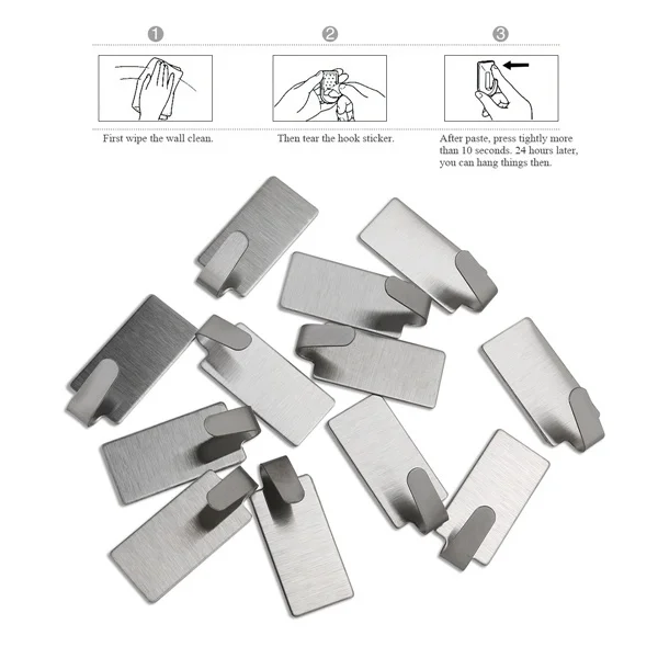 36pcs Adhesive Stainless Steel Towel Hooks Towel Racks Wall Hooks for Kitchen Bathroom Towels
36pcs Adhesive Stainless Steel Towel Hooks Towel Racks Wall Hooks for Kitchen Bathroom Towels
