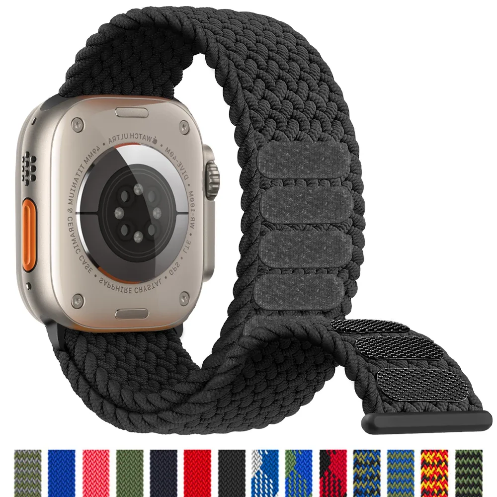 Braided Solo Loop For Apple watch Band 45mm 40mm 44mm 41mm 42mm 38mm 49mm Elastic bracelet iWatch series 7 se 6 3 Ultra 8 Band
Braided Solo Loop For Apple watch Band 45mm 40mm 44mm 41mm 42mm 38mm 49mm Elastic bracelet iWatch series 7 se 6 3 Ultra 8 Band