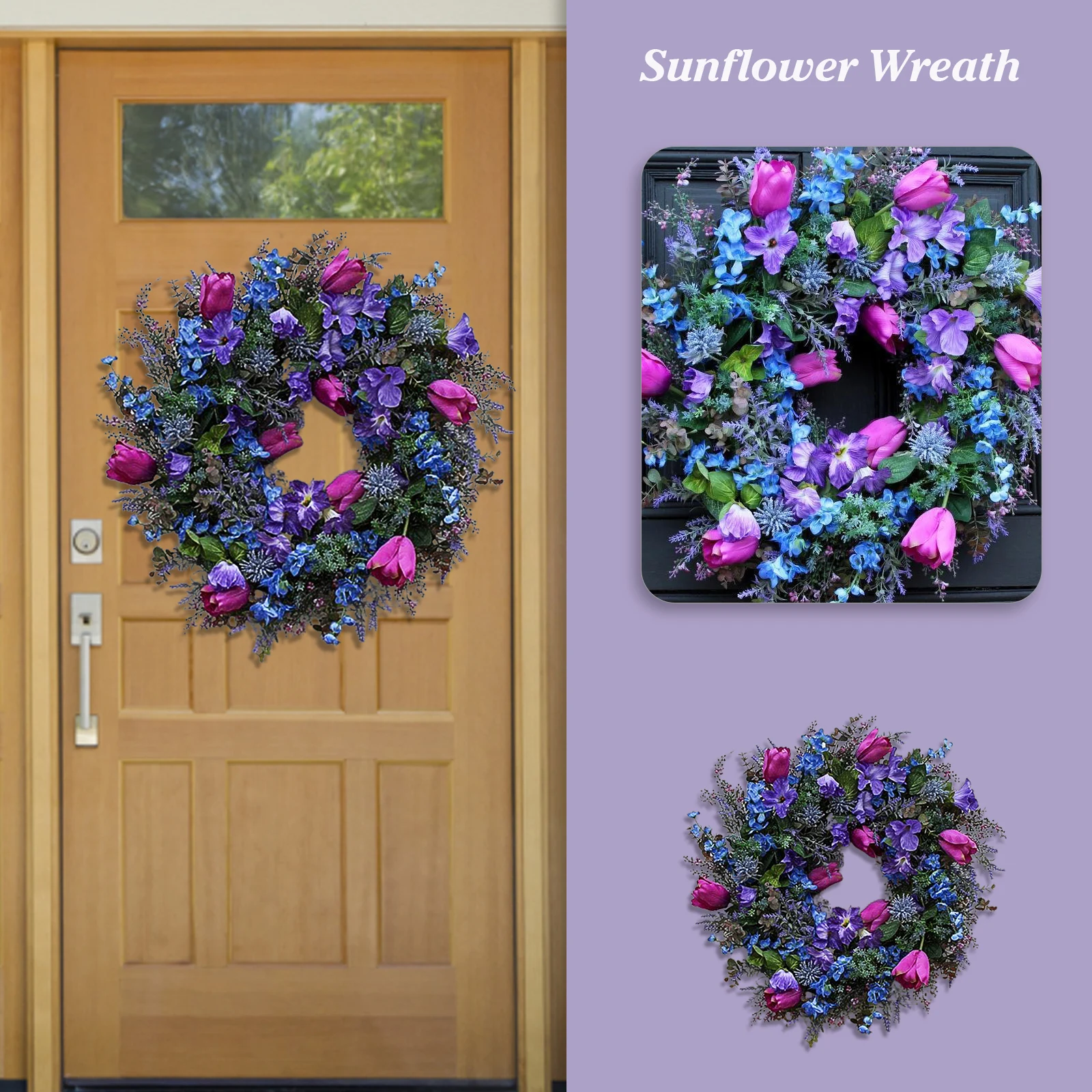 Artificial Tulip Wreath14inch Beautiful Spring Wreath for Festival Celebration Wall Window Porch Farmhouse Patio Garden Decor
Artificial Tulip Wreath14inch Beautiful Spring Wreath for Festival Celebration Wall Window Porch Farmhouse Patio Garden Decor