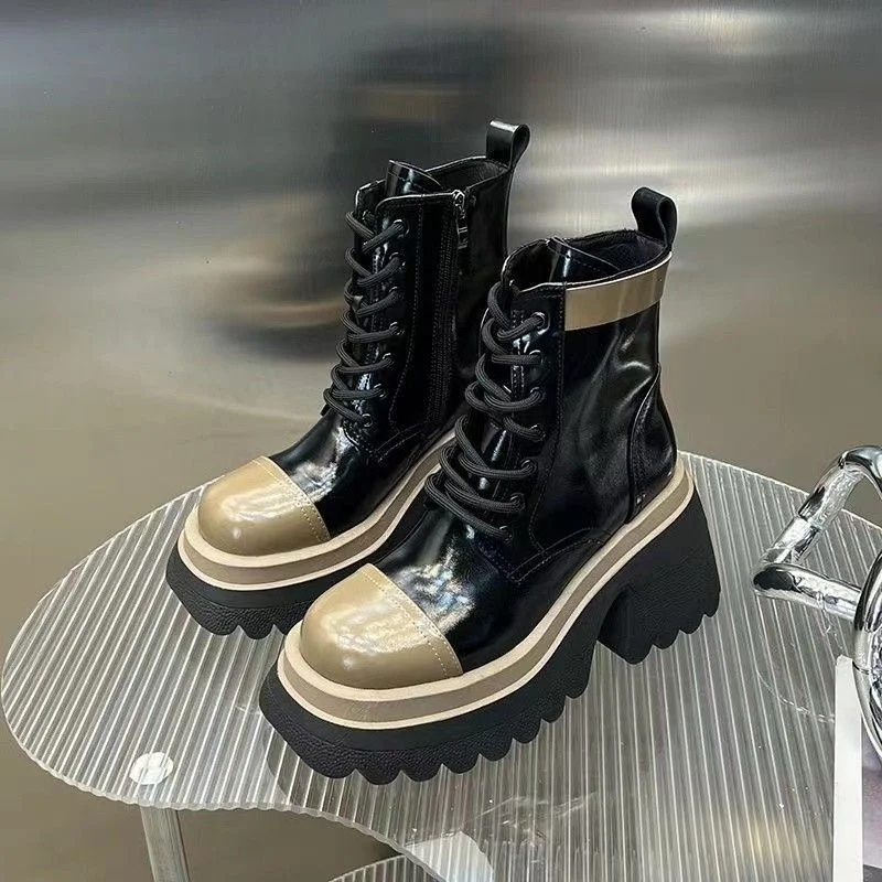 Platform Boots Women Shoes Thick-heeled Short Boots Soft Leather Thick-soled High-heeled Martin Boots 2022 New Botas De Mujer
Platform Boots Women Shoes Thick-heeled Short Boots Soft Leather Thick-soled High-heeled Martin Boots 2022 New Botas De Mujer