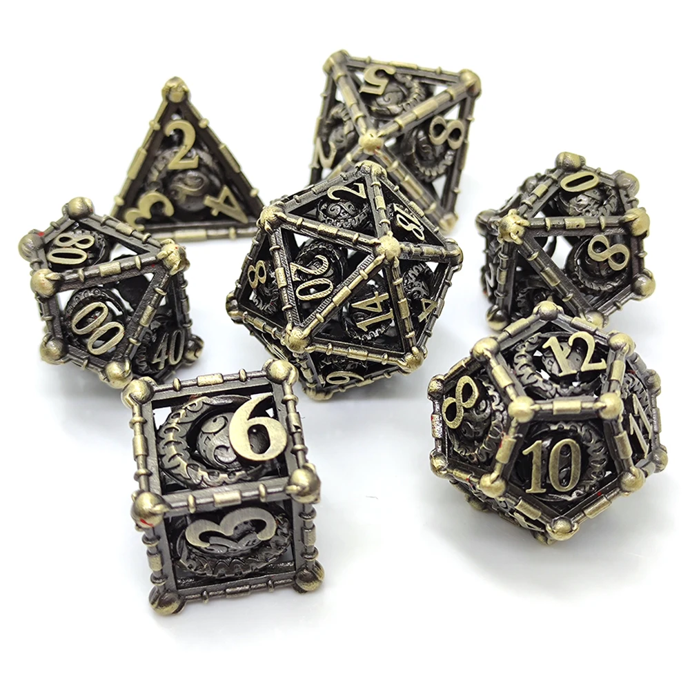 Mini Planet Metal Hollow Dice Set DND Polyhedron Moon Dice RPG Board Game TRPG Running Rroup Metal Dice 7pcs/set D6-D20 Dice
Mini Planet Metal Hollow Dice Set DND Polyhedron Moon Dice RPG Board Game TRPG Running Rroup Metal Dice 7pcs/set D6-D20 Dice