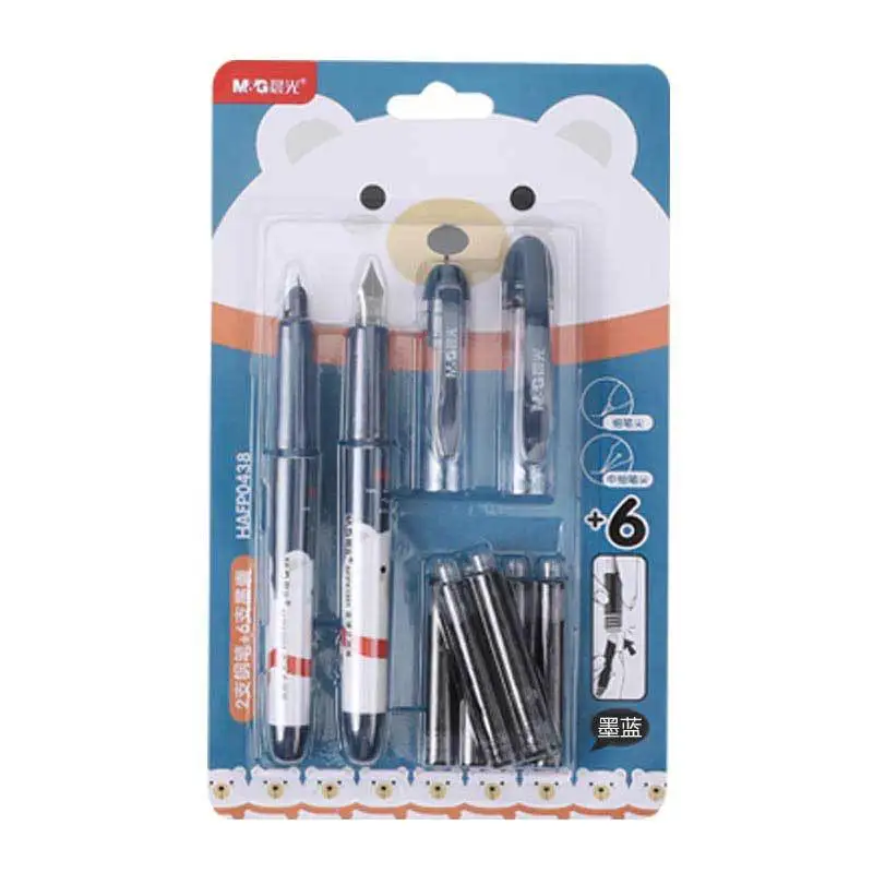 

Chenguang Hafp0438 Interchangeable Ink Bag Pen Practice Ink Pen Student Pen Set Stationery Factory Price Wholesale