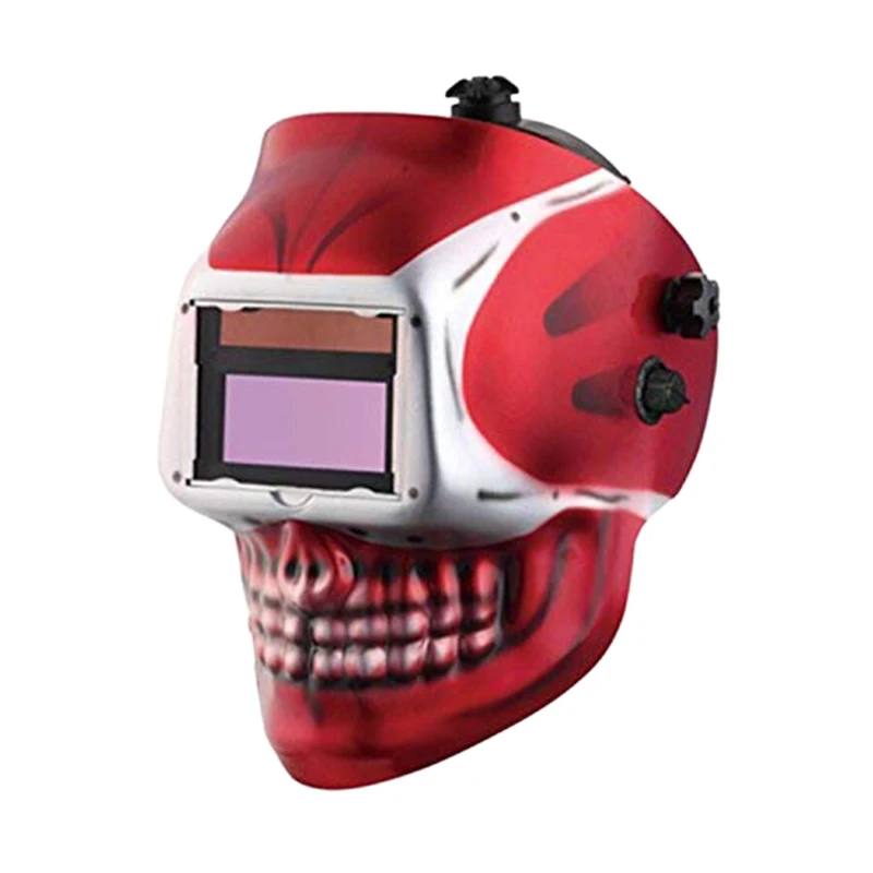 

JHD-Solar Сварочная маска с автоматическим/сварочный шлем/крышка сварщика/защитная маска для сварочного оборудования Tig Mig Mma (красный череп)
