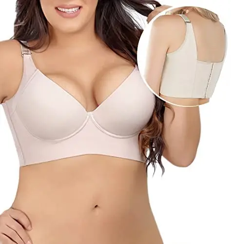 Women Deep Cup Bra Hide Back Fat Underwear Shpaer Incorporated Full Back Coverage Plus Size Push Up Bra
Women Deep Cup Bra Hide Back Fat Underwear Shpaer Incorporated Full Back Coverage Plus Size Push Up Bra