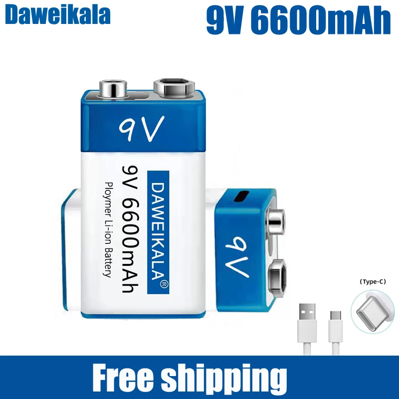 2022 New 9V USB rechargeable Li-Ion battery 9V 6600mAh is suitable for camera and other series of electronic products+USB line
2022 New 9V USB rechargeable Li-Ion battery 9V 6600mAh is suitable for camera and other series of electronic products+USB line