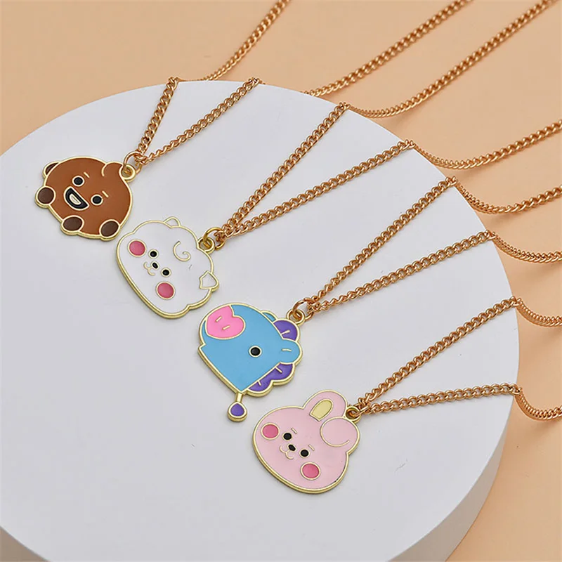 Ожерелье с подвеской Kawaii BT21, аниме, милая мультяшная Мода, простое ожерелье с подвеской из сплава, подарок для подруги, подарок на день Свято...
Ожерелье с подвеской Kawaii BT21, аниме, милая мультяшная Мода, простое ожерелье с подвеской из сплава, подарок для подруги, подарок на день Свято...