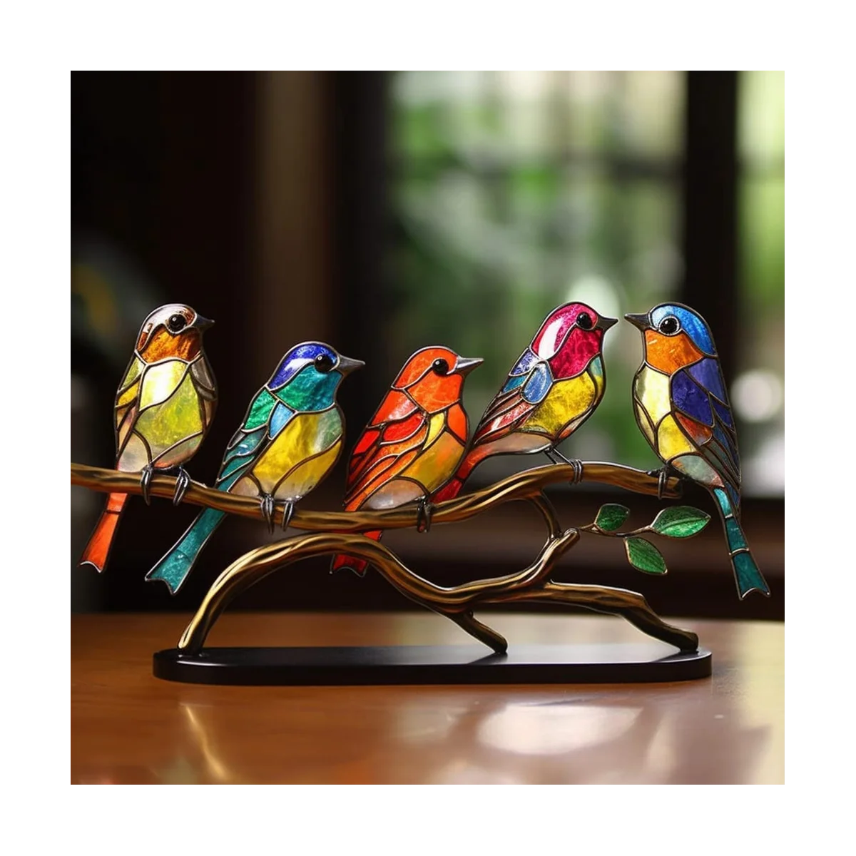 Настольные украшения из витражного стекла, двухсторонние Разноцветные Украшения в виде птиц,
Настольные украшения из витражного стекла, двухсторонние Разноцветные Украшения в виде птиц,