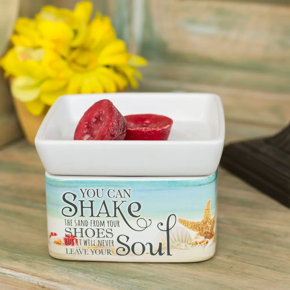 Shake Sand from Shoes Beach and Ocean Stoneware Electric 2-In-1 Jar Candle and Wax Tart Oil Warmer
Shake Sand from Shoes Beach and Ocean Stoneware Electric 2-In-1 Jar Candle and Wax Tart Oil Warmer