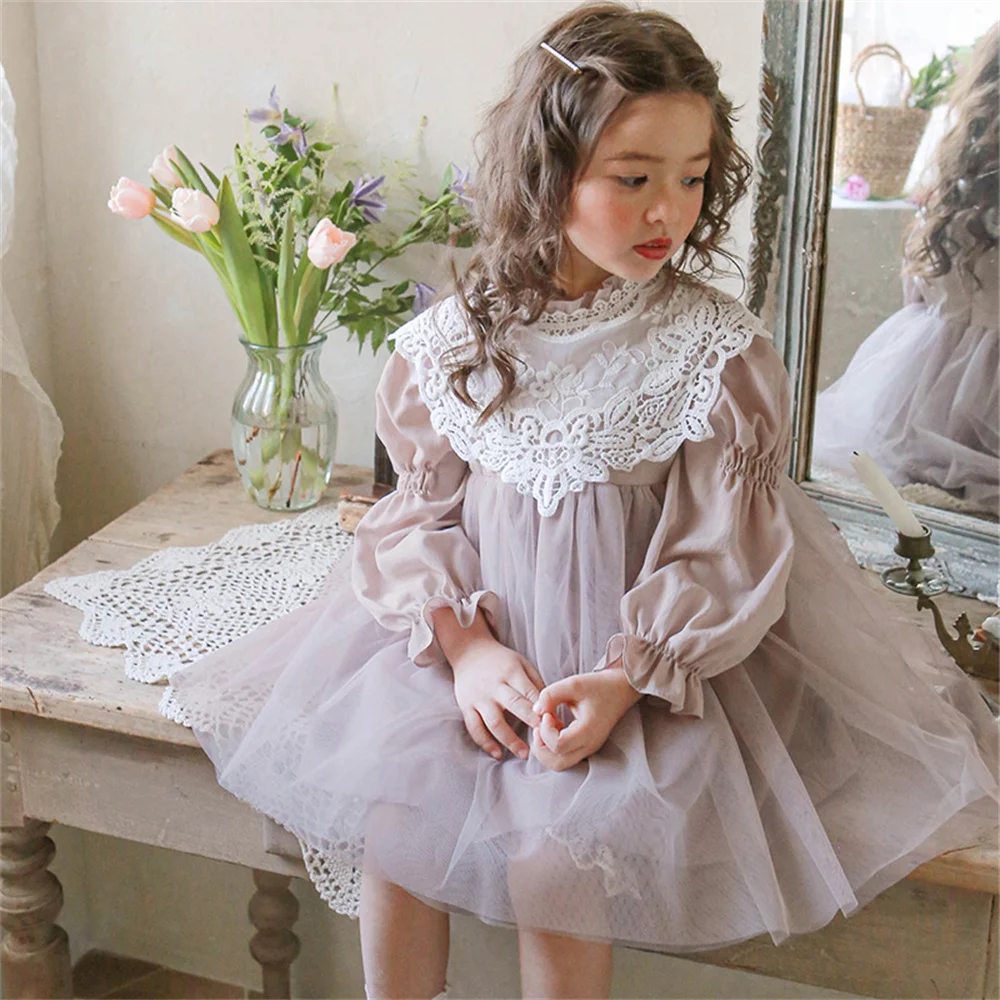 Mother Kid new Korean Girls Retro Long-Sleeve Cotton And Lace Princess Dress Spring Autumn New Children's Clothing
Mother Kid new Korean Girls Retro Long-Sleeve Cotton And Lace Princess Dress Spring Autumn New Children's Clothing