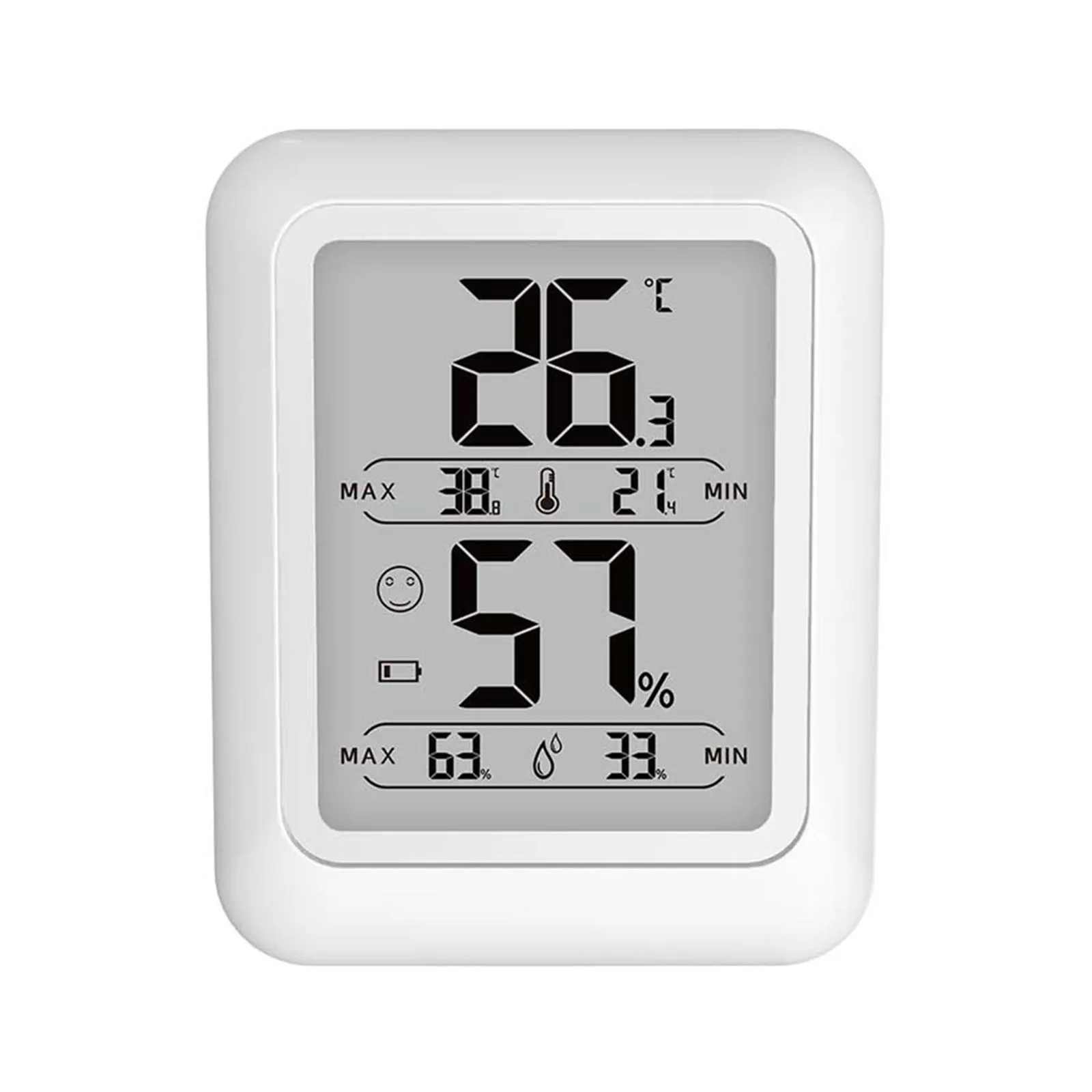 Digital Thermometer and Hygrometer Comfort Expression Changes LCD Screen Suitable for Food Storage and Greenhouses PT19DE
Digital Thermometer and Hygrometer Comfort Expression Changes LCD Screen Suitable for Food Storage and Greenhouses PT19DE