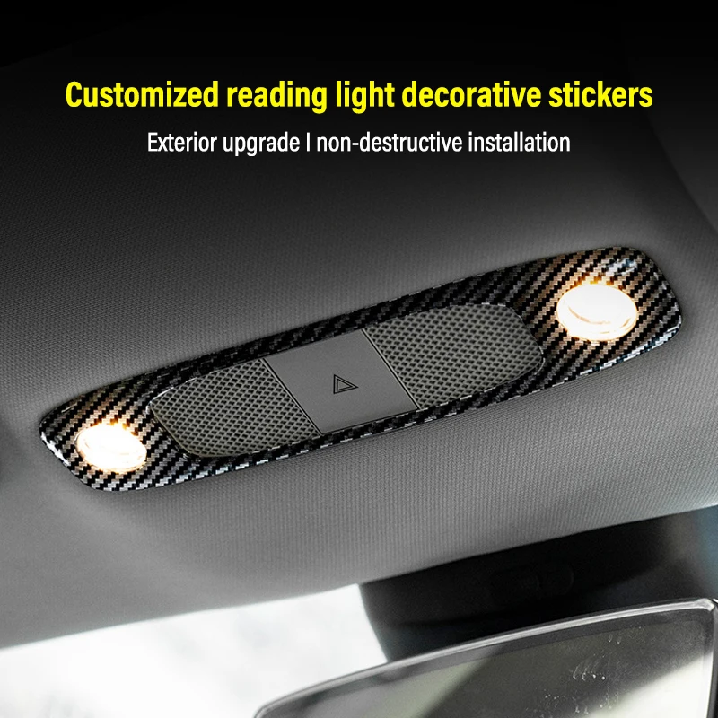 2Pcs/Set Carbon Fiber Top Reading Light Cover Trims Reading Light Decorative Frame For Tesla Model 3 Auto Interior Decoration
2Pcs/Set Carbon Fiber Top Reading Light Cover Trims Reading Light Decorative Frame For Tesla Model 3 Auto Interior Decoration