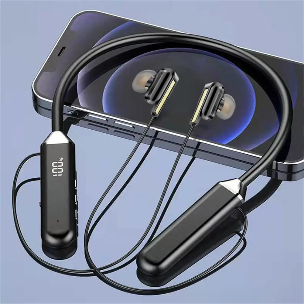 Universal Digital Display Wireless Bluetooth Headset with Volume Control Hanging Neck Type Hifi Waterproof Sports Games Earphone
Universal Digital Display Wireless Bluetooth Headset with Volume Control Hanging Neck Type Hifi Waterproof Sports Games Earphone