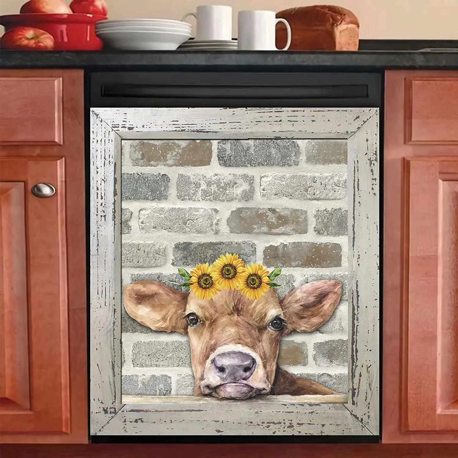 Cow Window Decal Dishwasher Cover Sticker, Decorative Sticker, Kitchen Decor Refrigerator Panel Decal 23" W x 26" H
Cow Window Decal Dishwasher Cover Sticker, Decorative Sticker, Kitchen Decor Refrigerator Panel Decal 23" W x 26" H