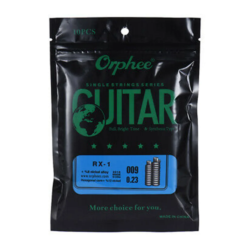 10PCS Orphee Single Strings For Electric Guitar 1st E-String(.009) Replacement Guitar String Musical Instruments Accessories
10PCS Orphee Single Strings For Electric Guitar 1st E-String(.009) Replacement Guitar String Musical Instruments Accessories